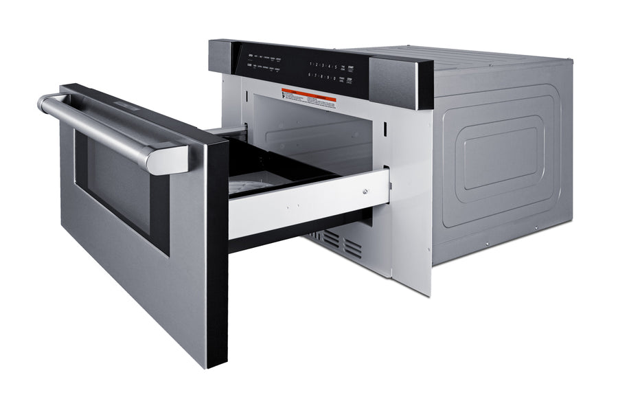 Summit 30" Wide Built-In Drawer Microwave 1.2 cubic feet stainless