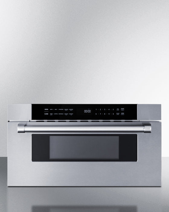 Summit 30" Wide Built-In Drawer Microwave 1.2 cubic feet stainless