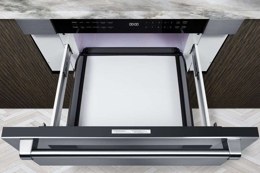 Summit 30" Wide Built-In Drawer Microwave 1.2 cubic feet stainless