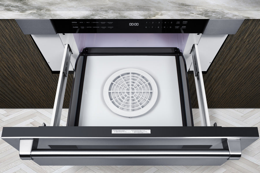 Summit 30" Wide Built-In Drawer Microwave 1.2 cubic feet stainless