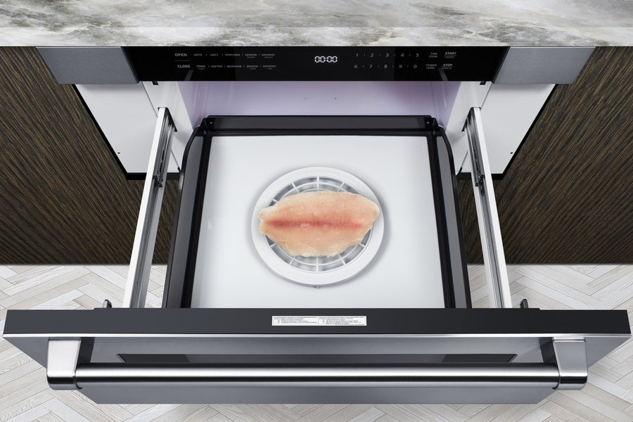 Summit 30" Wide Built-In Drawer Microwave 1.2 cubic feet stainless