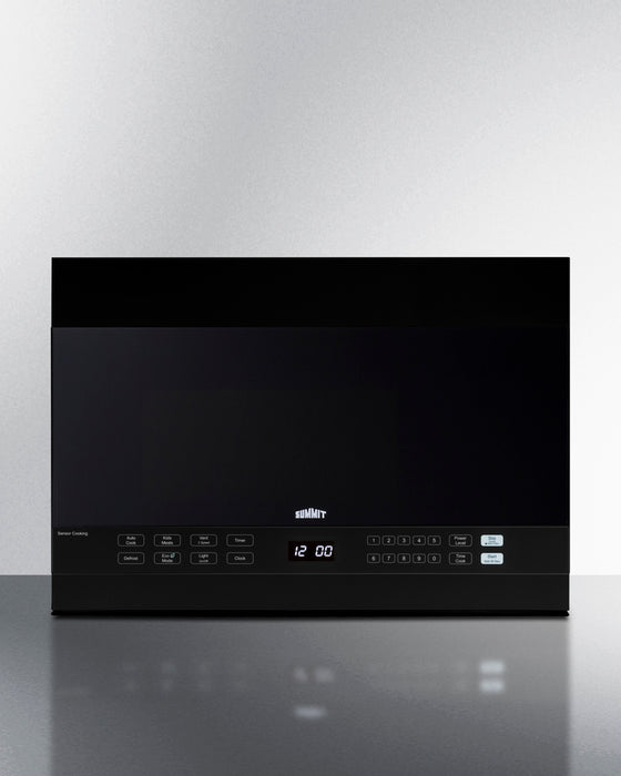 Summit 24" Wide Over-the-Range Microwave Black 1.4 cubic feet