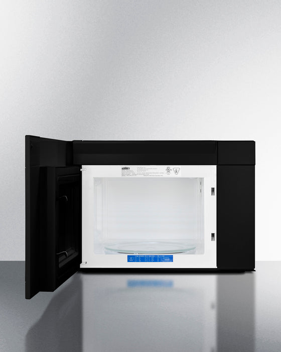 Summit 24" Wide Over-the-Range Microwave Black 1.4 cubic feet