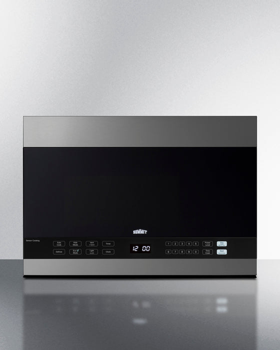 Summit 24" Wide Over-the-Range Microwave Stainless Steel/Black 1.4 cubic feet