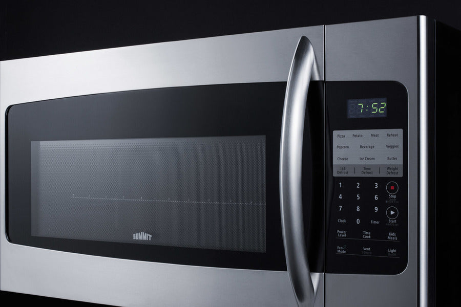 Summit 30" Wide Over-the-Range Microwave  1.6 cubic feet  stainless