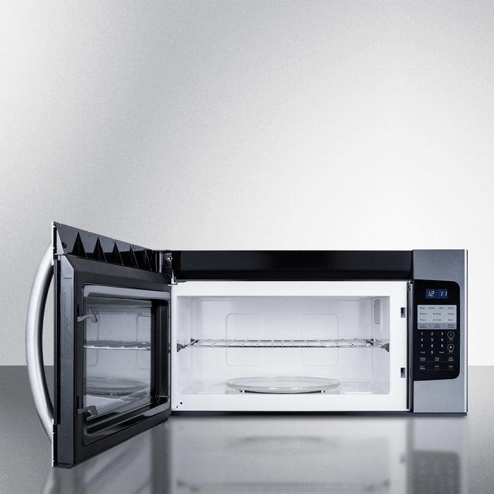 Summit 30" Wide Over-the-Range Microwave  1.6 cubic feet  stainless