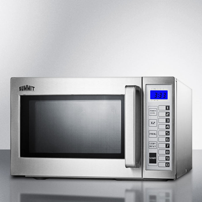 Summit Countertop Microwave 0.9 cubic feet stainless - digital control panel  1000 watts User-Friendly Digital Controls