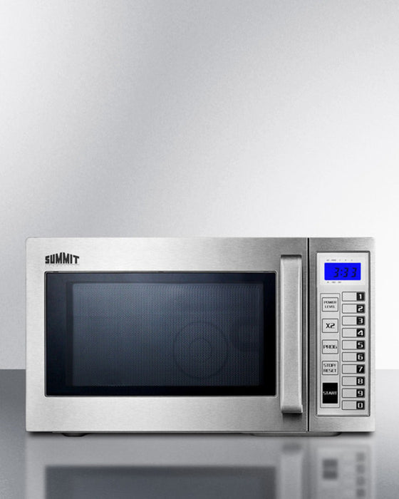 Summit Countertop Microwave 0.9 cubic feet stainless - digital control panel 1000 watts User-Friendly Digital Controls