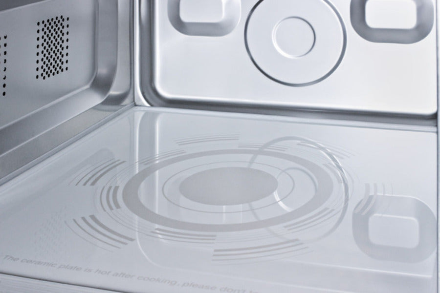 Summit Countertop Microwave 0.9 cubic feet stainless - digital control panel  1000 watts User-Friendly Digital Controls