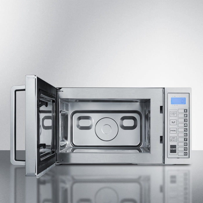 Summit Countertop Microwave 0.9 cubic feet stainless - digital control panel  1000 watts User-Friendly Digital Controls