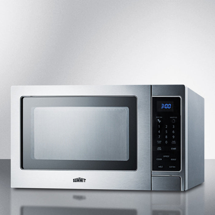 Summit Compact Microwave 0.9 cubic feet stainless - child lock