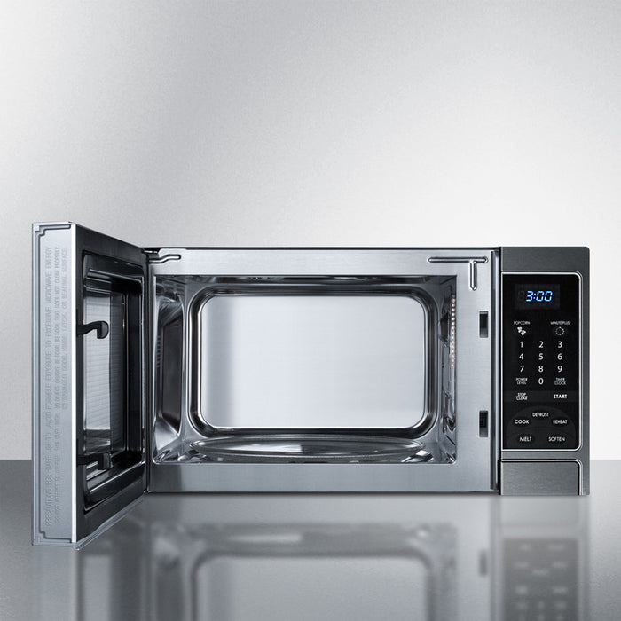 Summit Compact Microwave 0.9 cubic feet stainless - child lock