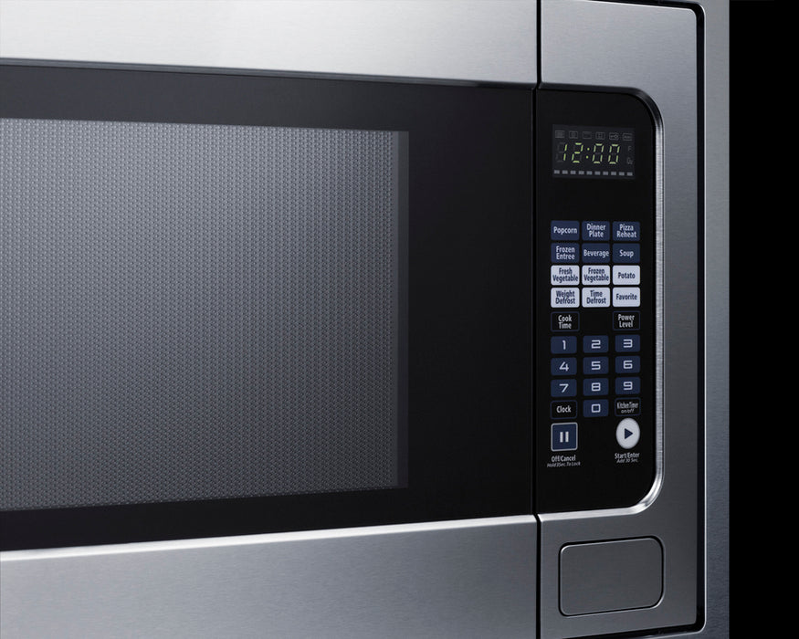 Summit 27" Wide Built-In Microwave (Trim Kit Included) - 2.2 cubic feet interior