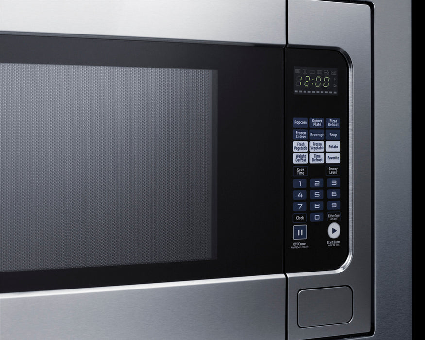 Summit 30" Wide Built-In Microwave (Trim Kit Included)  2.2 cubic feet stainless