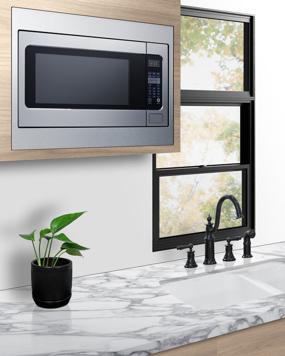 Summit 27" Wide Built-In Microwave (Trim Kit Included) - 2.2 cubic feet interior