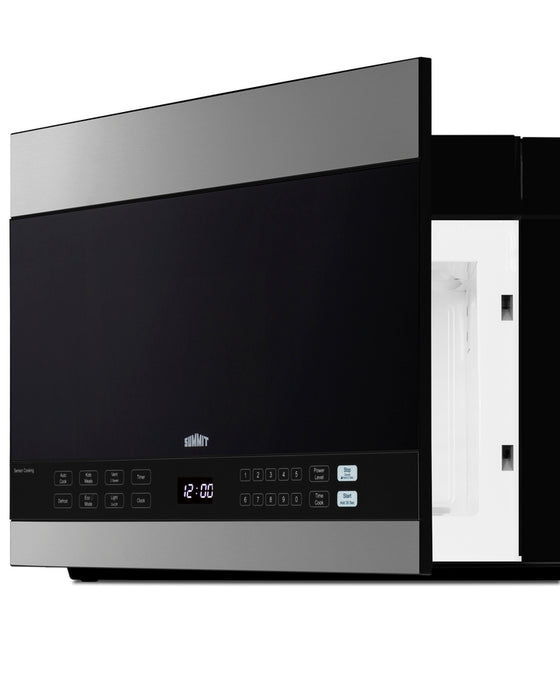 Summit 24" Wide Over-the-Range Microwave Stainless Steel/Black 1.4 cubic feet