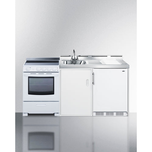 Summit 72" Wide All-in-One Kitchenette with Electric Range