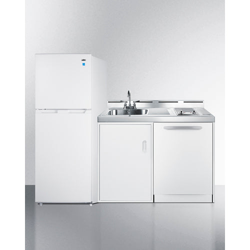 Summit 71" Wide All-In-One Kitchenette with Dishwasher