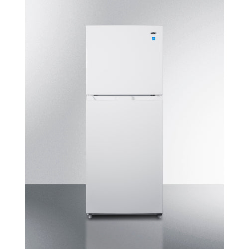 Summit 24" Wide Top Mount Refrigerator-Freezer with Icemaker white interior
