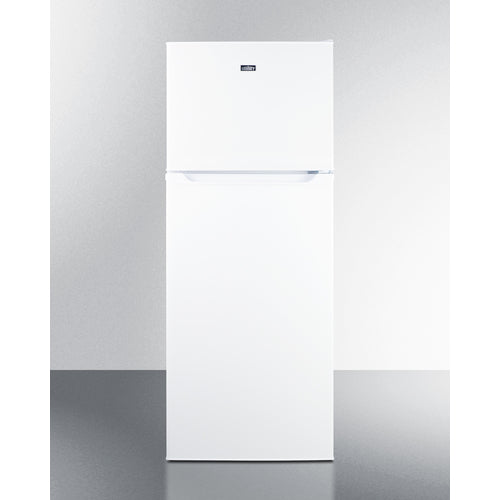 Summit 24" Wide Top Mount Refrigerator-Freezer With Icemaker white doors