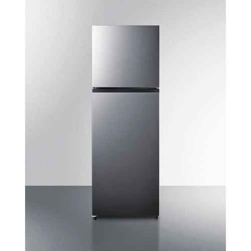 Summit 24" Wide Top Mount Refrigerator-Freezer stainless exterior