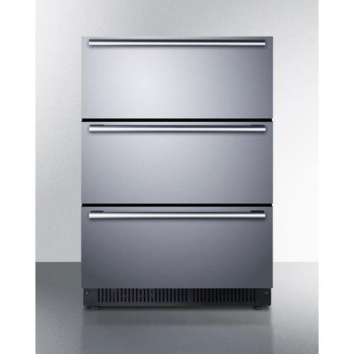 Summit 24" Wide Built-In 3-Drawer All-Refrigerator