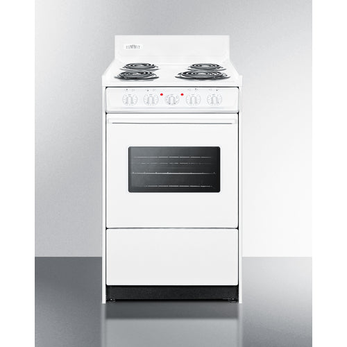 Summit 20" Wide Electric Coil Top Range