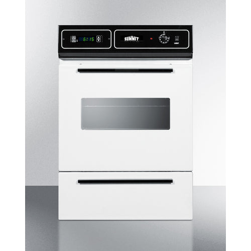 Summit 24" Wide Electric Wall Oven, 115V White