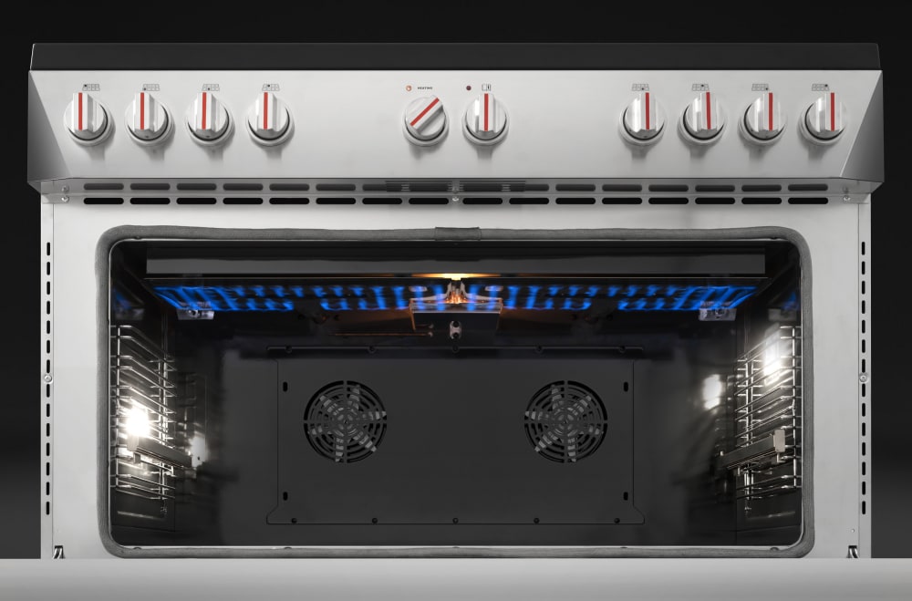 Forza 48 Inch Freestanding Professional Gas Range with 8 Sealed Brass Burners