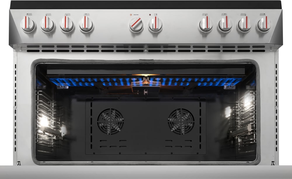 Forza 48 Inch Freestanding Professional Gas Range with 8 Sealed Brass Burners