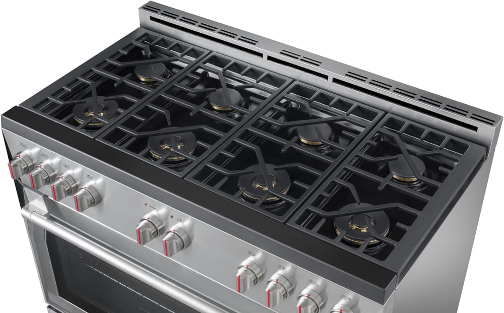 Forza 48 Inch Freestanding Professional Gas Range with 8 Sealed Brass Burners