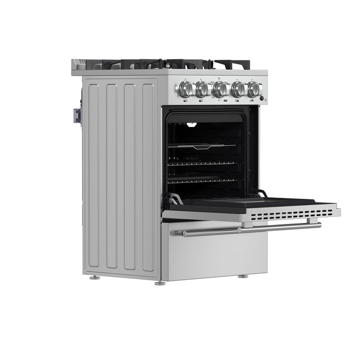 Forno Breno 24-Inch Freestanding Gas Range, Compact Design, Energy Efficient