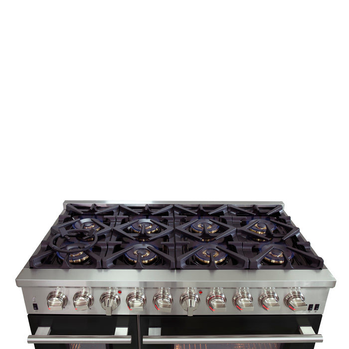 Forno Capriasca 48-Inch Freestanding Dual Fuel Range, 8 Burners, True Convection Oven