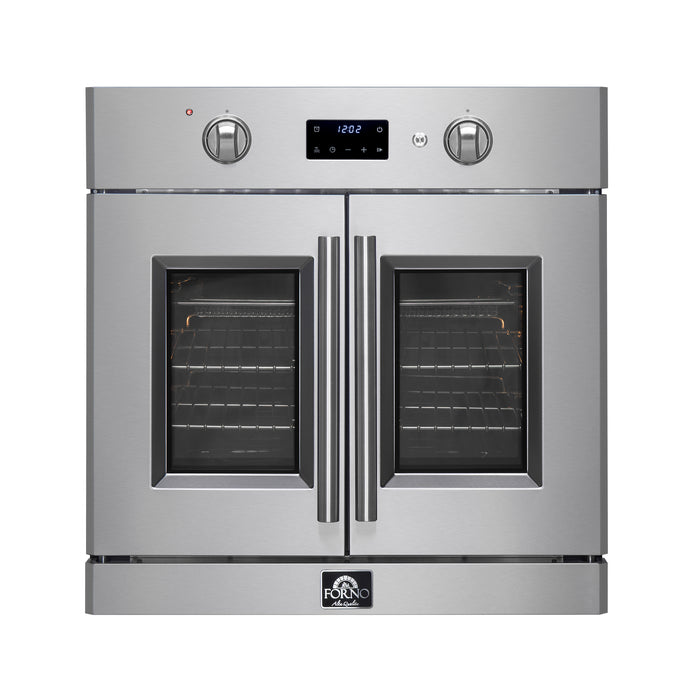 Forno Asti 30-Inch French Door Electric Wall Oven in Stainless Steel, 3.68 cu. ft. True Convection, 3,600W, Air Fry, Sous Vide, Self-Clean