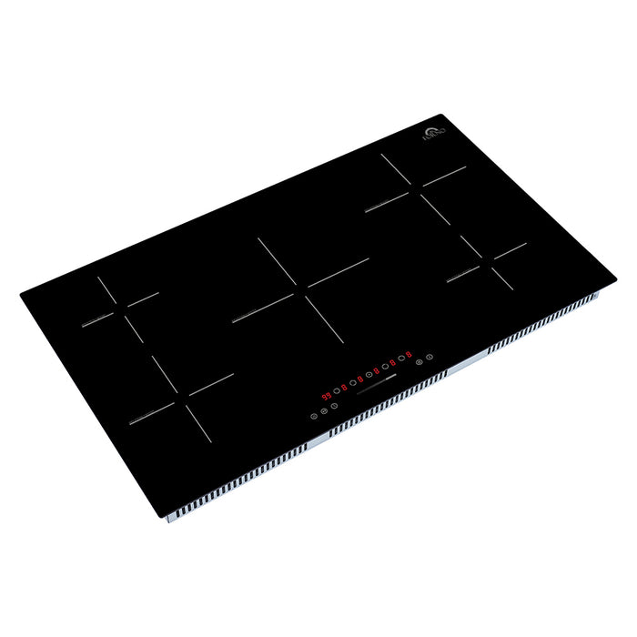 Forno Parco 36-Inch Induction Cooktop, 5 Zones, 10,200W Total Power, Touch Control, 9 Power Levels, Booster Function