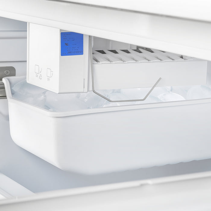 Forno Gallipoli 30-Inch French Door Refrigerator, 17.5 cu.ft Capacity, Modern Decorative Grill, 34-Inch Width, Stainless Steel, No Frost Technology, Energy Efficient