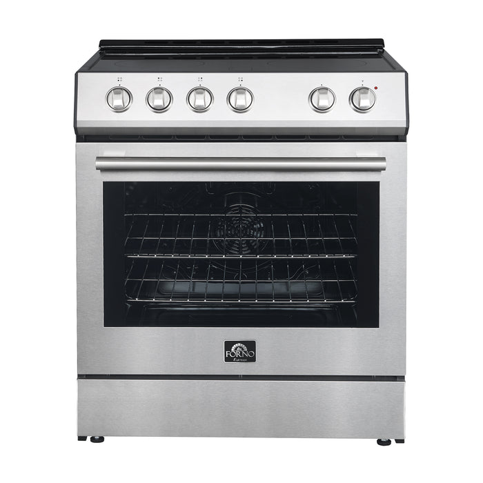 Forno Leonardo Espresso 30-Inch Stainless Steel Electric Range, True Convection, Energy Efficient