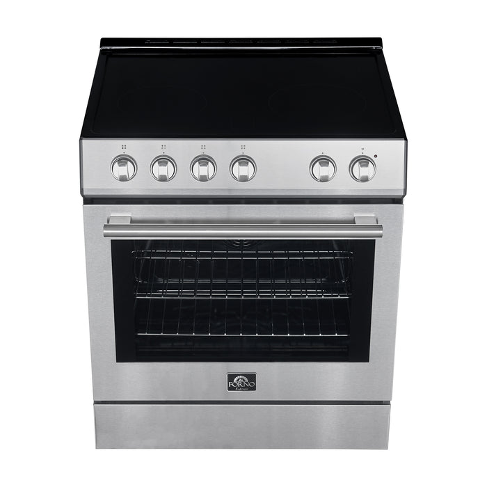 Forno Leonardo Espresso 30-Inch Stainless Steel Electric Range, True Convection, Energy Efficient