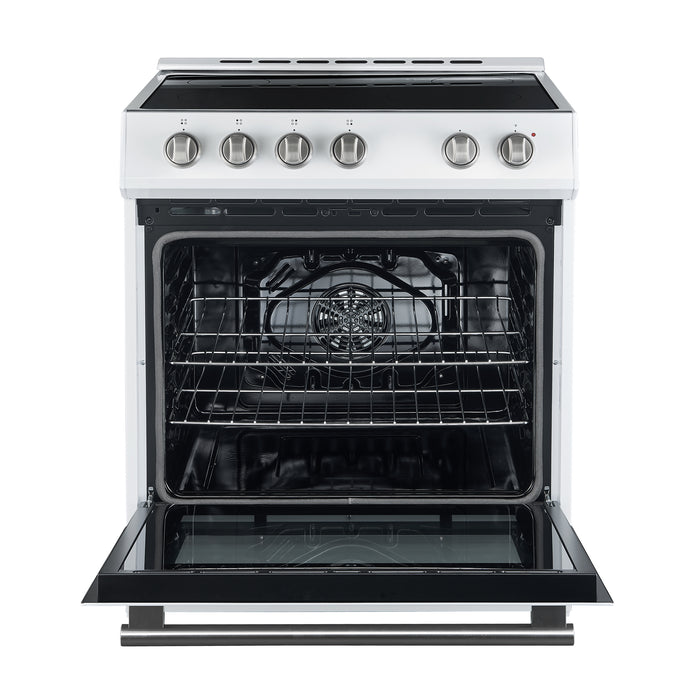 Forno Leonardo Espresso 30-Inch White Electric Range, True Convection, Energy Efficient