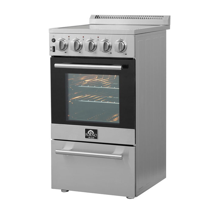 Forno Pallerano 20-Inch Freestanding Electric Range, Compact Design, Energy Efficient