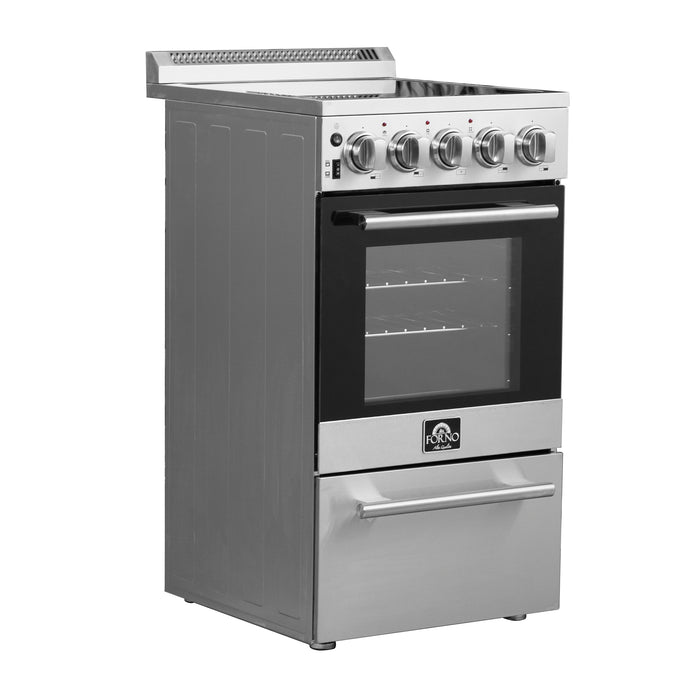 Forno Pallerano 20-Inch Freestanding Electric Range, Compact Design, Energy Efficient