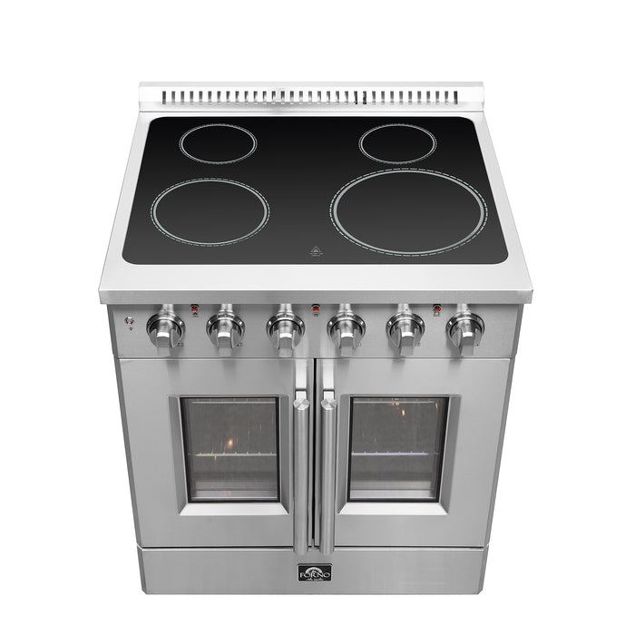 Forno Galiano 30-Inch Freestanding French Door Electric Range, True Convection, Energy Efficient