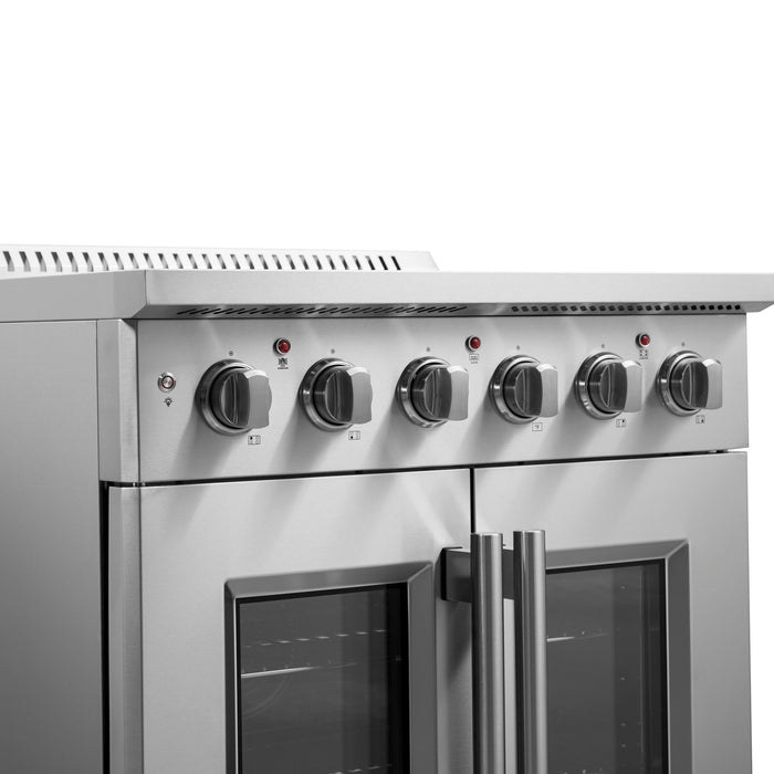 Forno Galiano 30-Inch Freestanding French Door Electric Range, True Convection, Energy Efficient