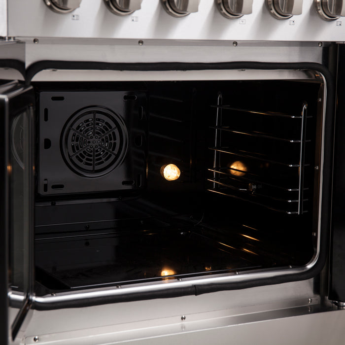 Forno Galiano 30-Inch Freestanding French Door Electric Range, True Convection, Energy Efficient