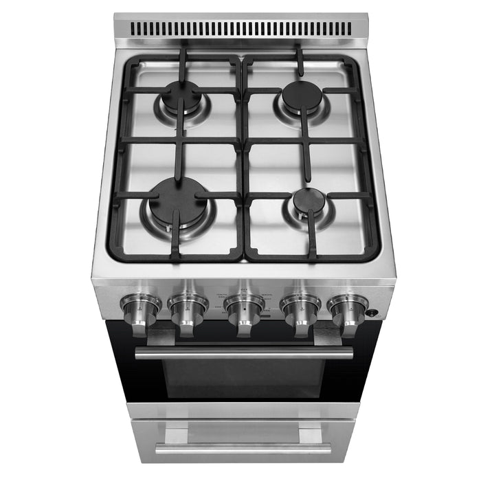 Forno Lamazze 20-Inch Freestanding Gas Range, Compact Design, Energy Efficient