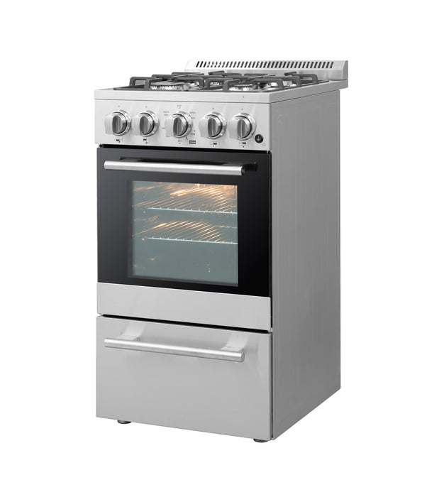 Forno Lamazze 20-Inch Freestanding Gas Range, Compact Design, Energy Efficient