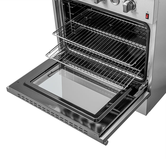 FORNO Giovanni 30-inch Gas Range Stainless Steel, 5 Burners 67,000 BTU, 4.32 cu.ft. Convection Oven