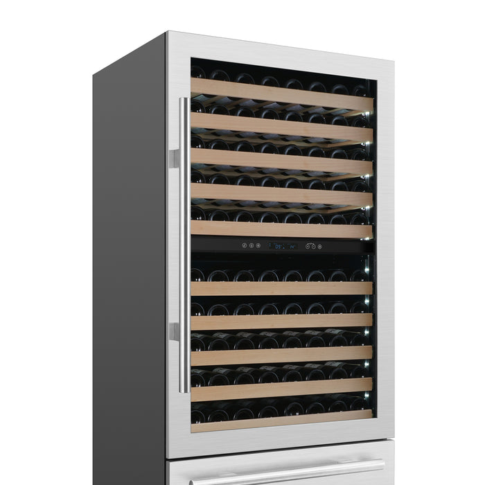 Forno Celano 30-Inch Dual Zone Wine Cooler and Beverage Cooler, 21.3 cu.ft, Stainless Steel