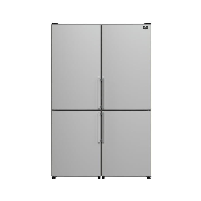 FORNO Premium 2-Piece Kitchen Bundle - Donatello 30" Induction Range, Guardia 46.8" Bottom Freezer Refrigerator - FBDL-008-01CAUS