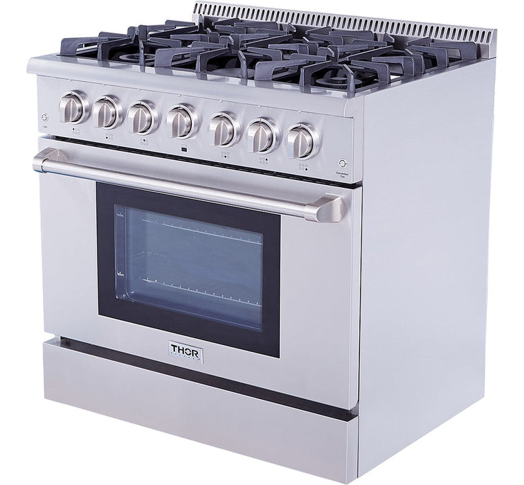 Thor Kitchen 36 Inch Professional Gas Range in Stainless Steel